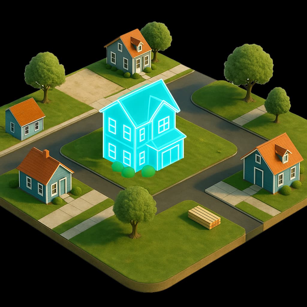 Illustration of a signed home construction contract and initial punch list planning